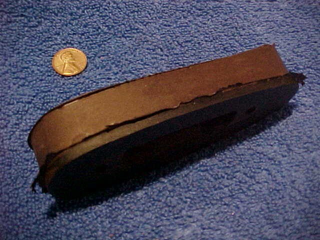 Vintage Factory Remington Buttpad Brown Rubber Rifle Shotgun Recoil Pad kmCc