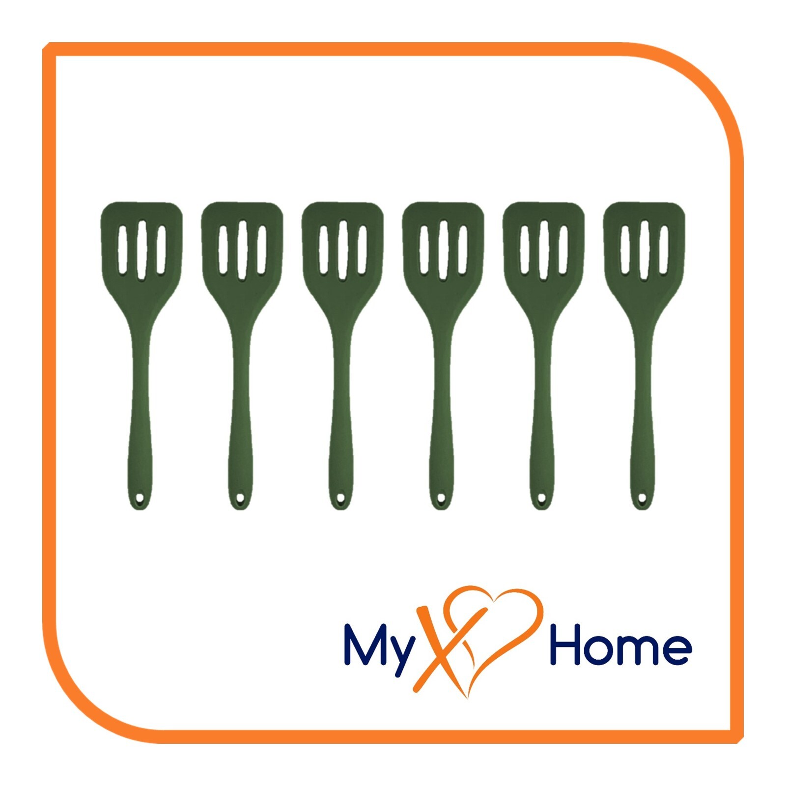 8" Forest Green Slotted Turner by MyXOHome (1, 2, 4 or 6 Slotted Turners)
