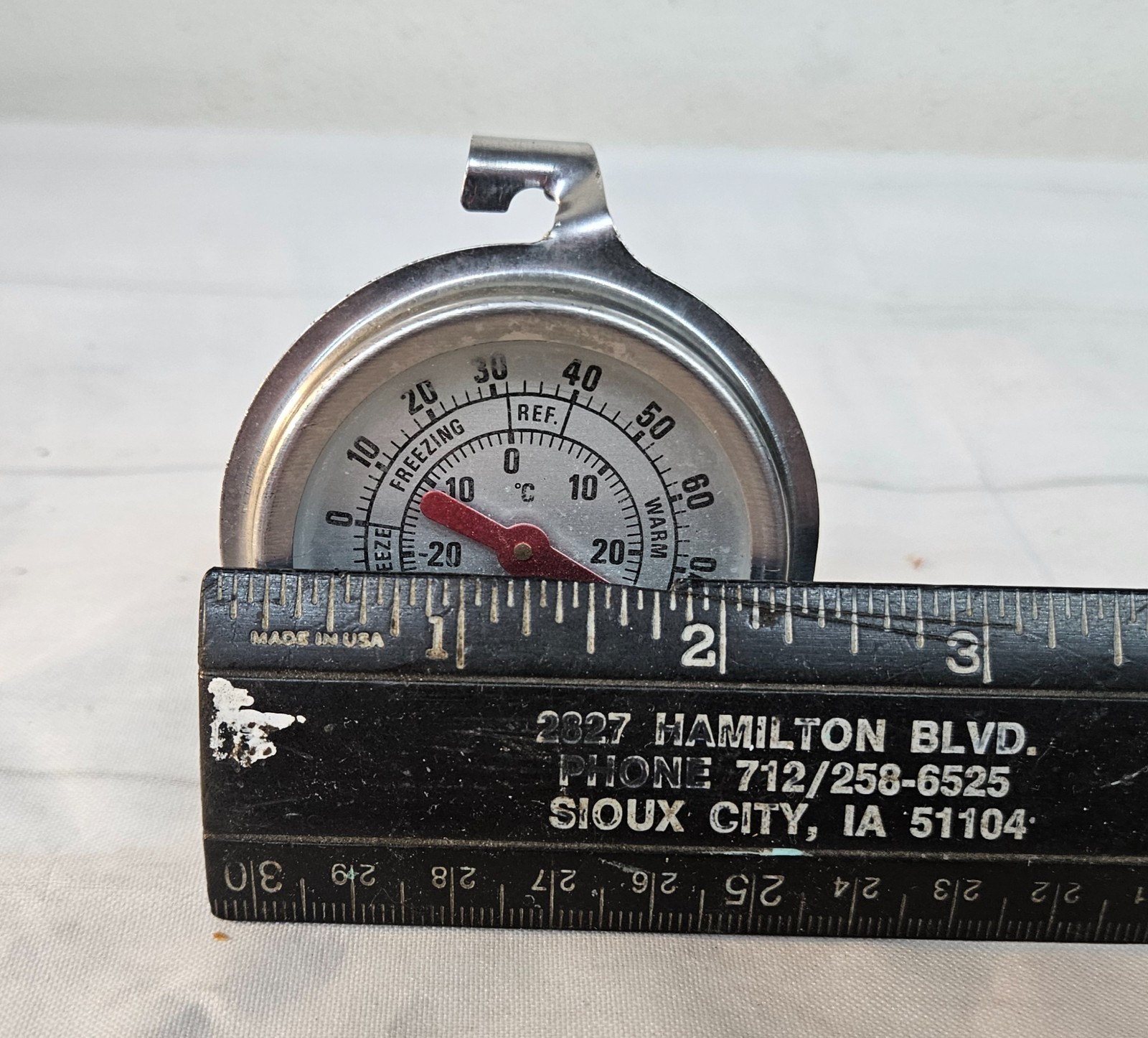 Vintage Ekco Ref. Freezer Thermometer Restaurant Kitchen Cooler Thermometer WORK