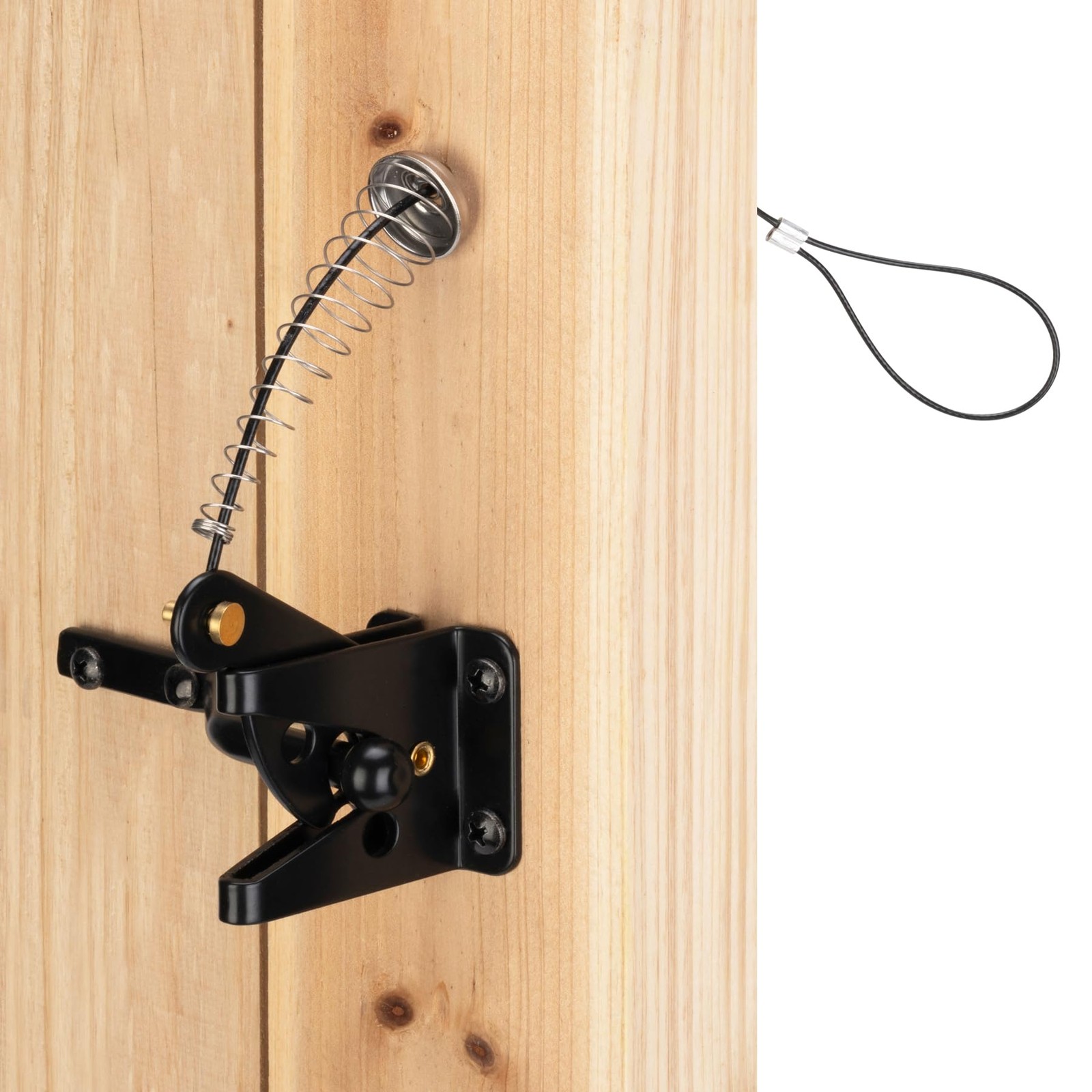 2 Pack Self Locking Gate Latch for Wooden Fence Heavy Duty,Gravity Lever Fence