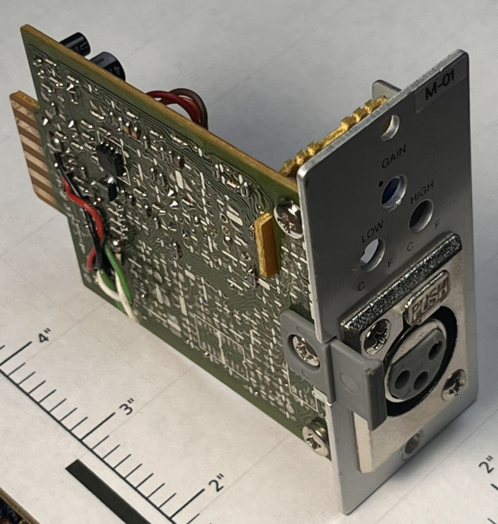 (1) TOA M-01F Microphone Input Module for 900 Series Amplifiers, XLR-Female.