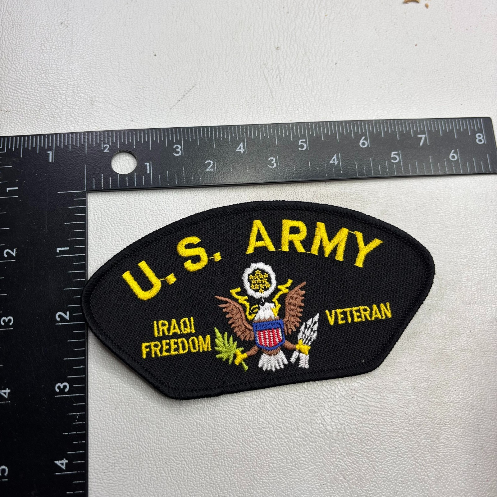 United States Army IRAQI FREEDOM VETERAN Hat Patch Military 501W