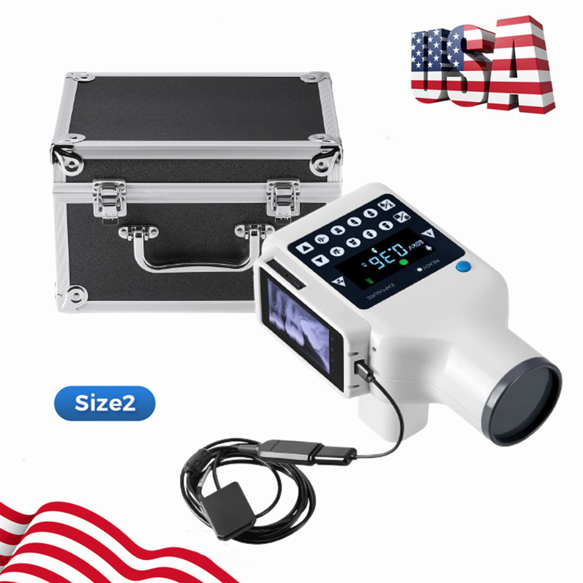 Dental Digital Portable X Dental Ray Machine with screen no Shield+X Sensor Ray2