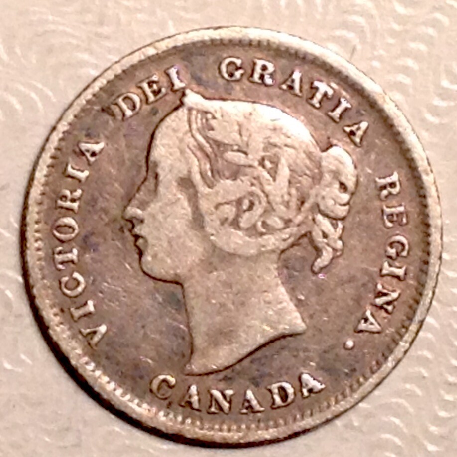 1899  Canada  Victoria  Five 5 Cents - FREE US SHIPPING cd -