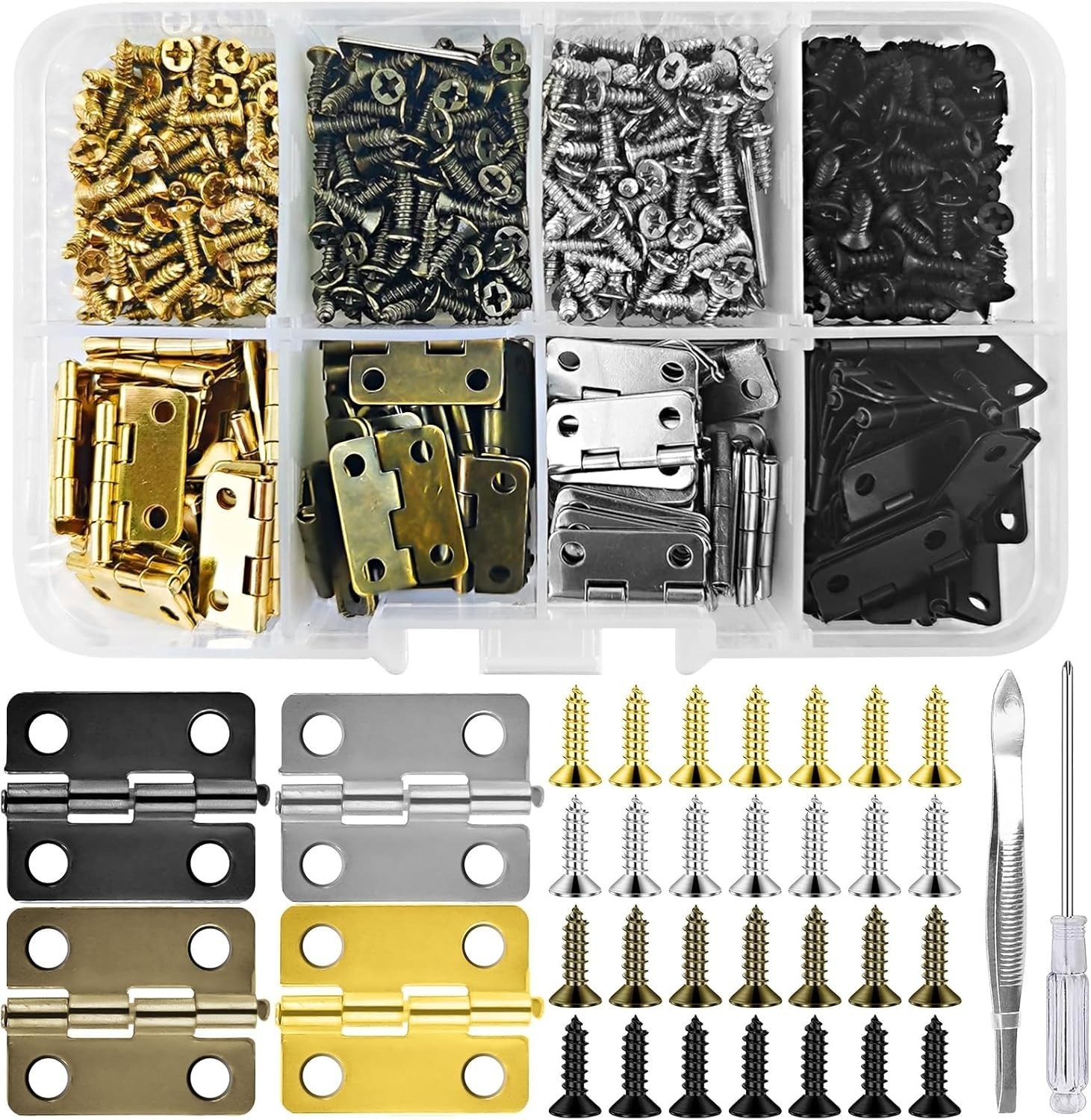 120pcs Brass Miniature Hinges 16x13mm Small Cabinet Hardware Wooden Box Craft