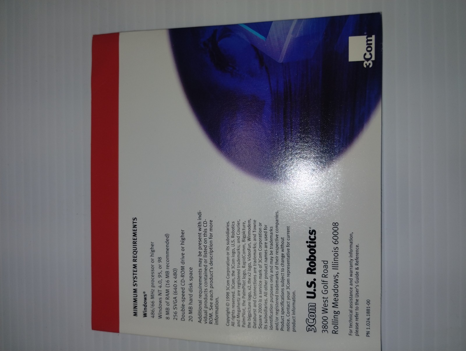 3Com U.S. Robotics Connections 56K Software on vintage CD