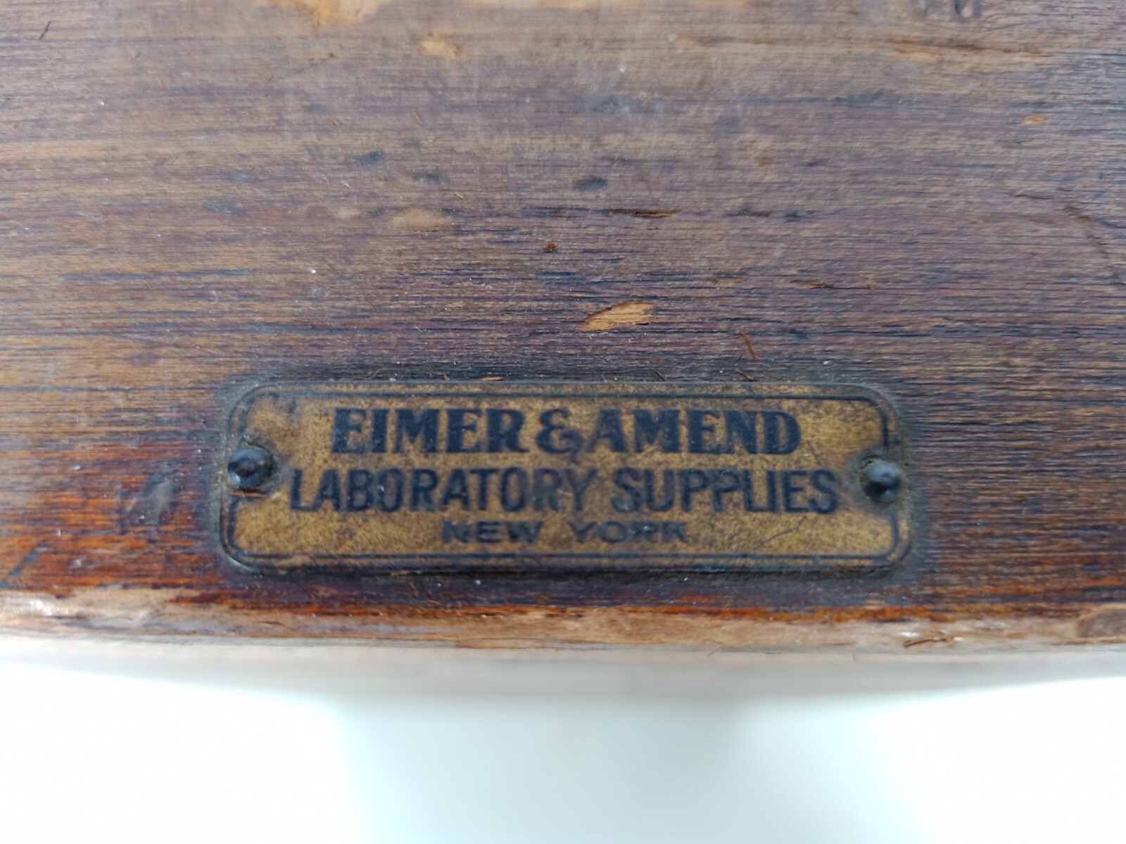 Vintage Bausch & Lomb Optical Co. Microscope in Wood Eimer & Amend Box Case