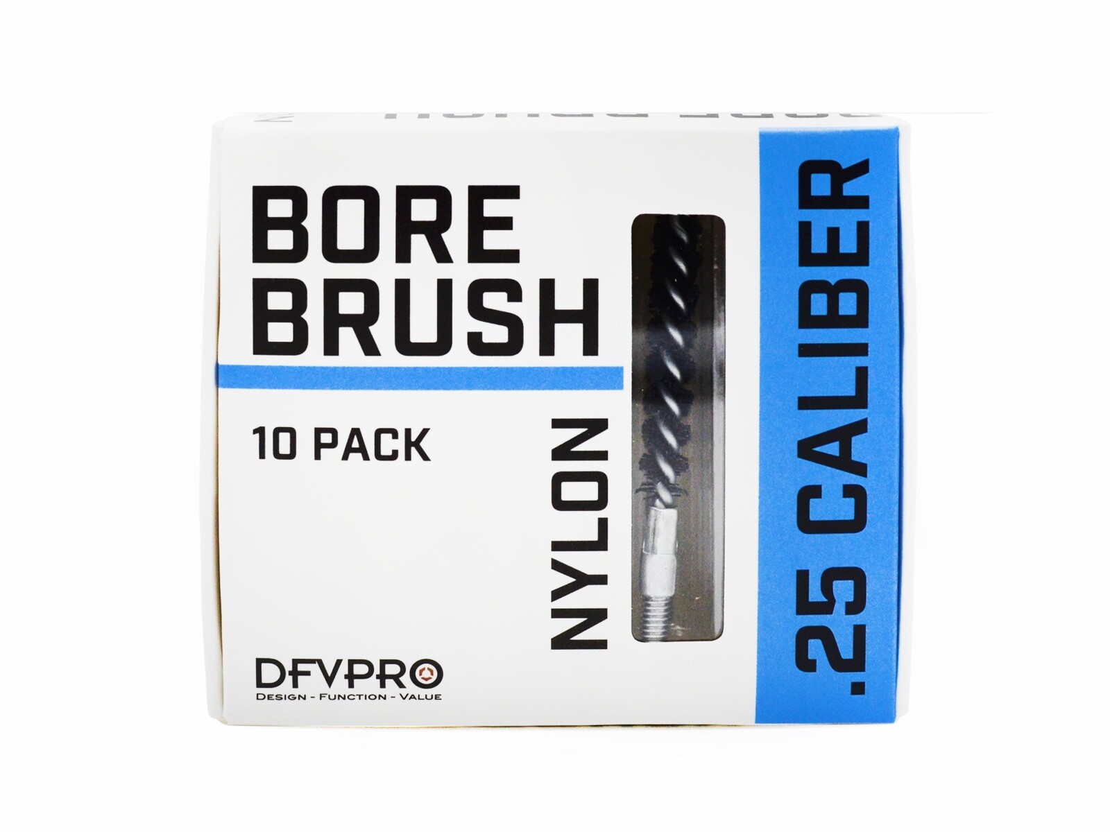 10 Pack- .25 Cal Nylon Bore Brushes for Gun Cleaning and Maintenance