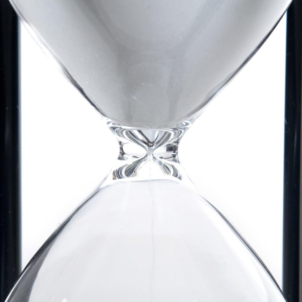 60 Minutes Hourglass, Wood Sand Timer White