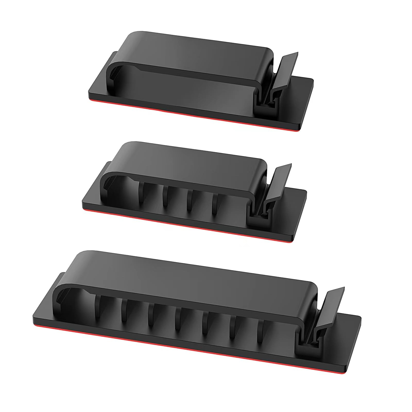 Halsouy Cable Management Clips, 20Pcs Cord Organizers Wire Clips Black