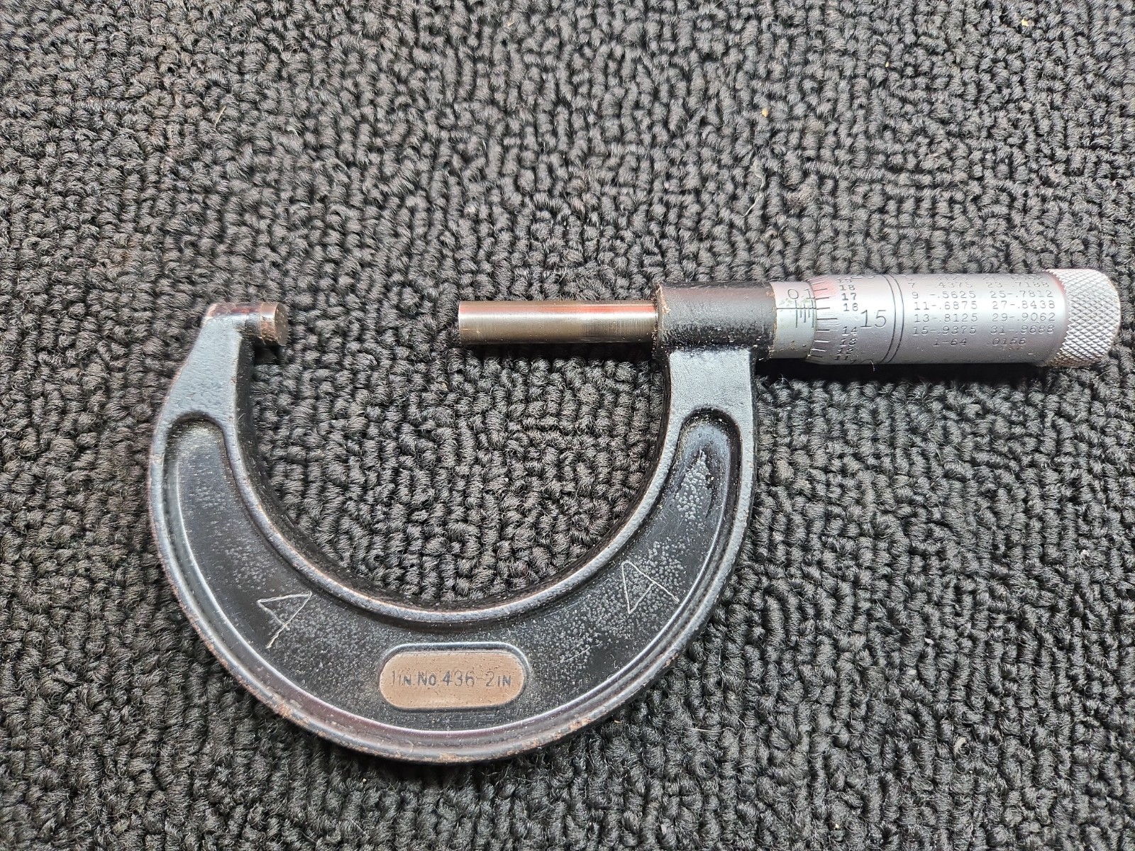 Starrett No. 436 1-2 Inch Outside Micrometer Machinist Tool USA