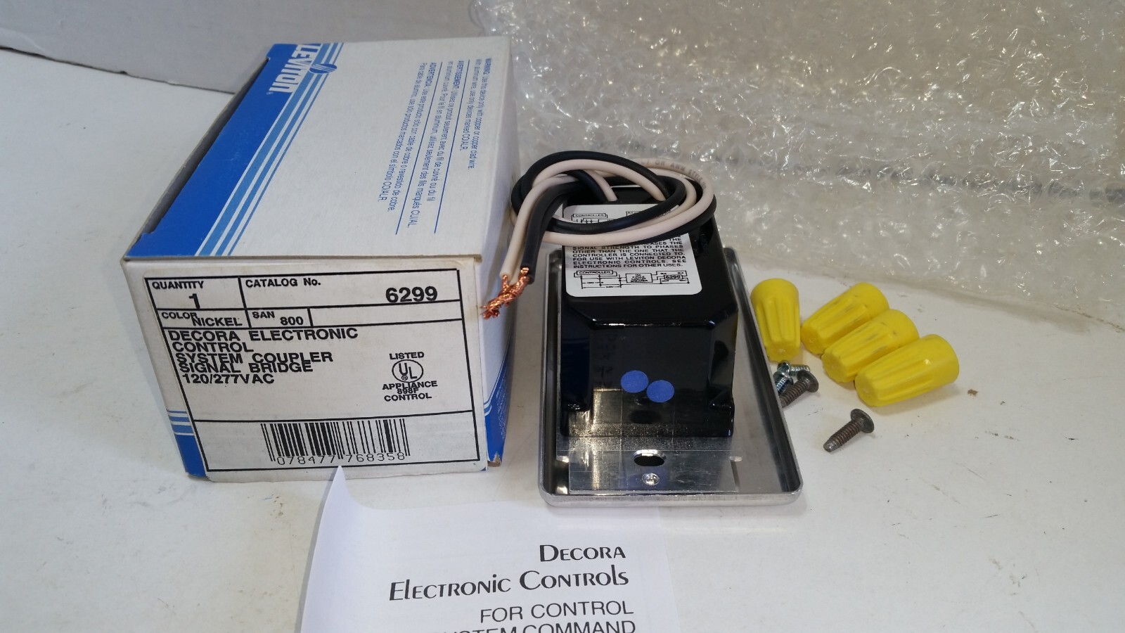 Leviton 6299 Decora Electronic Control System Coupler Signal Bridge 120/277VAC