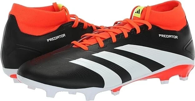 Adidas IG7772 Predator League Sock FG Soccer Cleat Black White Red M 11.5 W 12.5