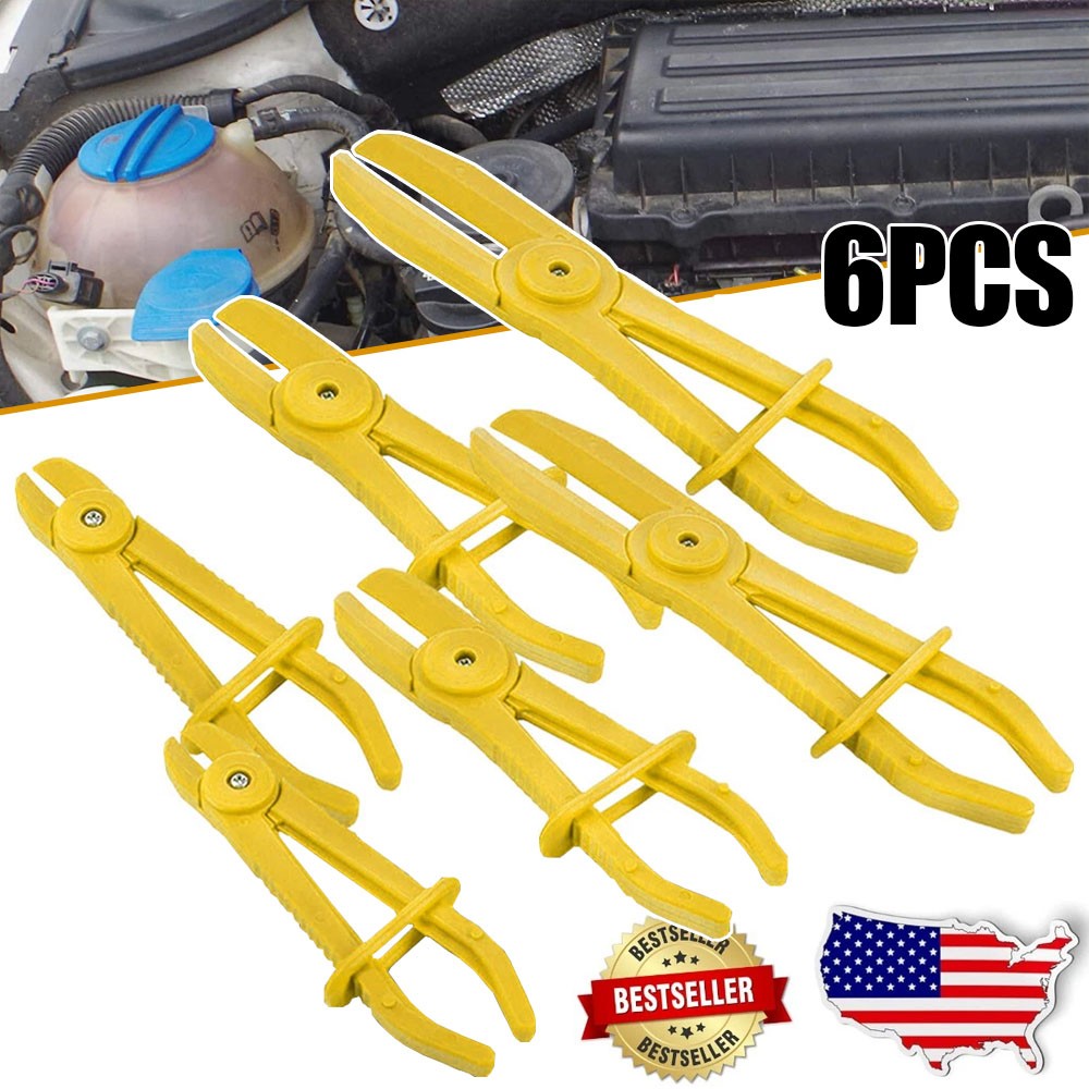 6Pcs/Set Flexible Hose Clamp Set Clamping Pliers Radiator Brake Fuel Pipe