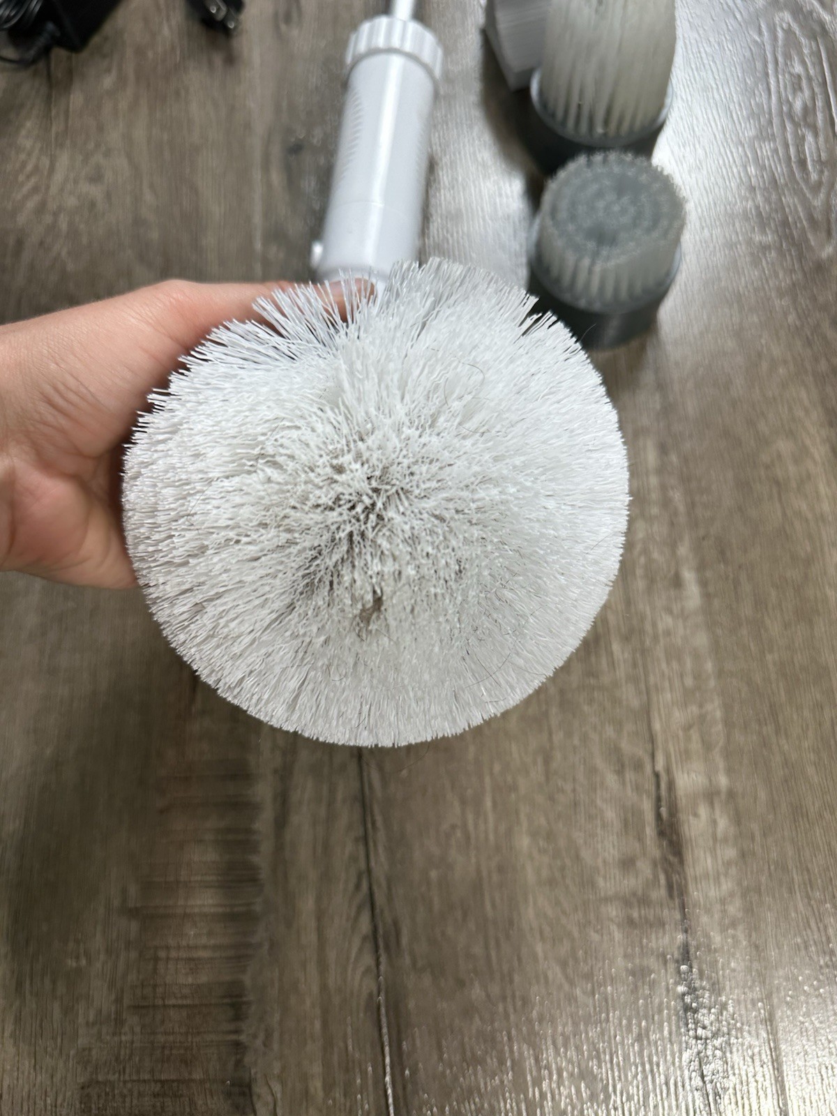 Electric scrubber brush with cleaning attachments