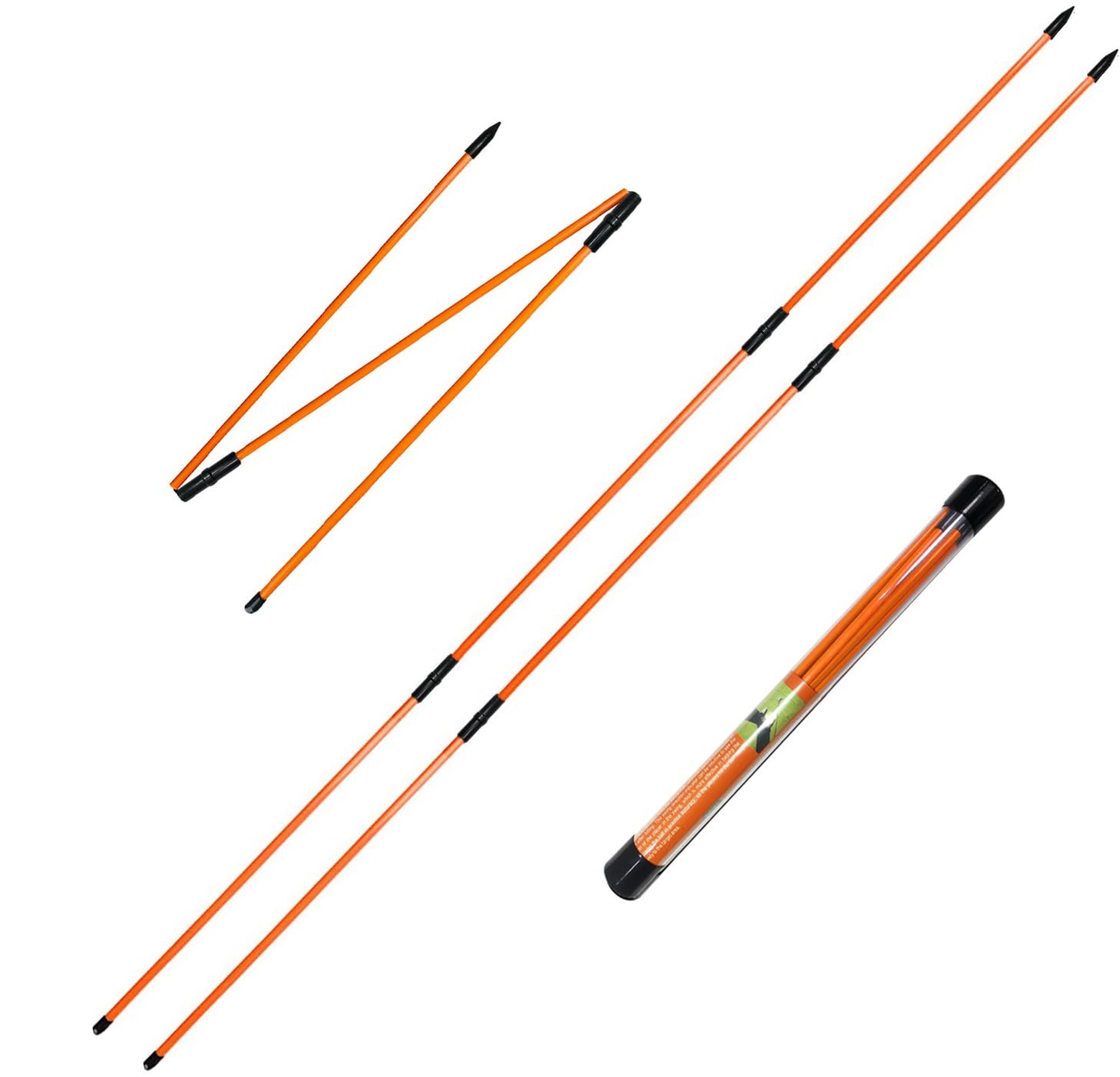 Golf Alignment Sticks (Pack of 2) 48-inch Collapsible Golf Alignment Sticks f...