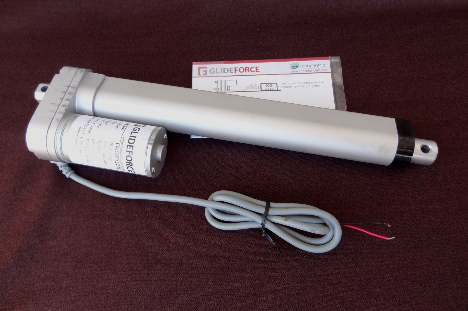 Glideforce LACT8-12V-20 Light-Duty Linear Actuator 12VDC