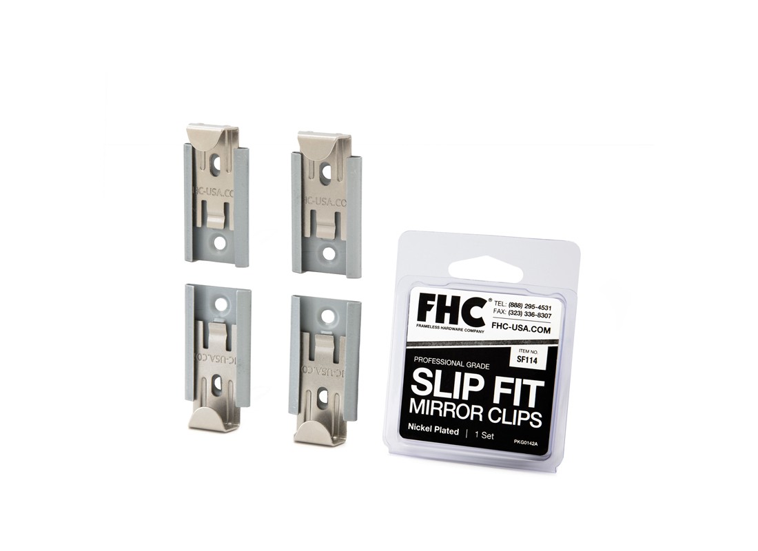 FHC SF114 Slip Fit Mirror Clip Set - Nickel Plated