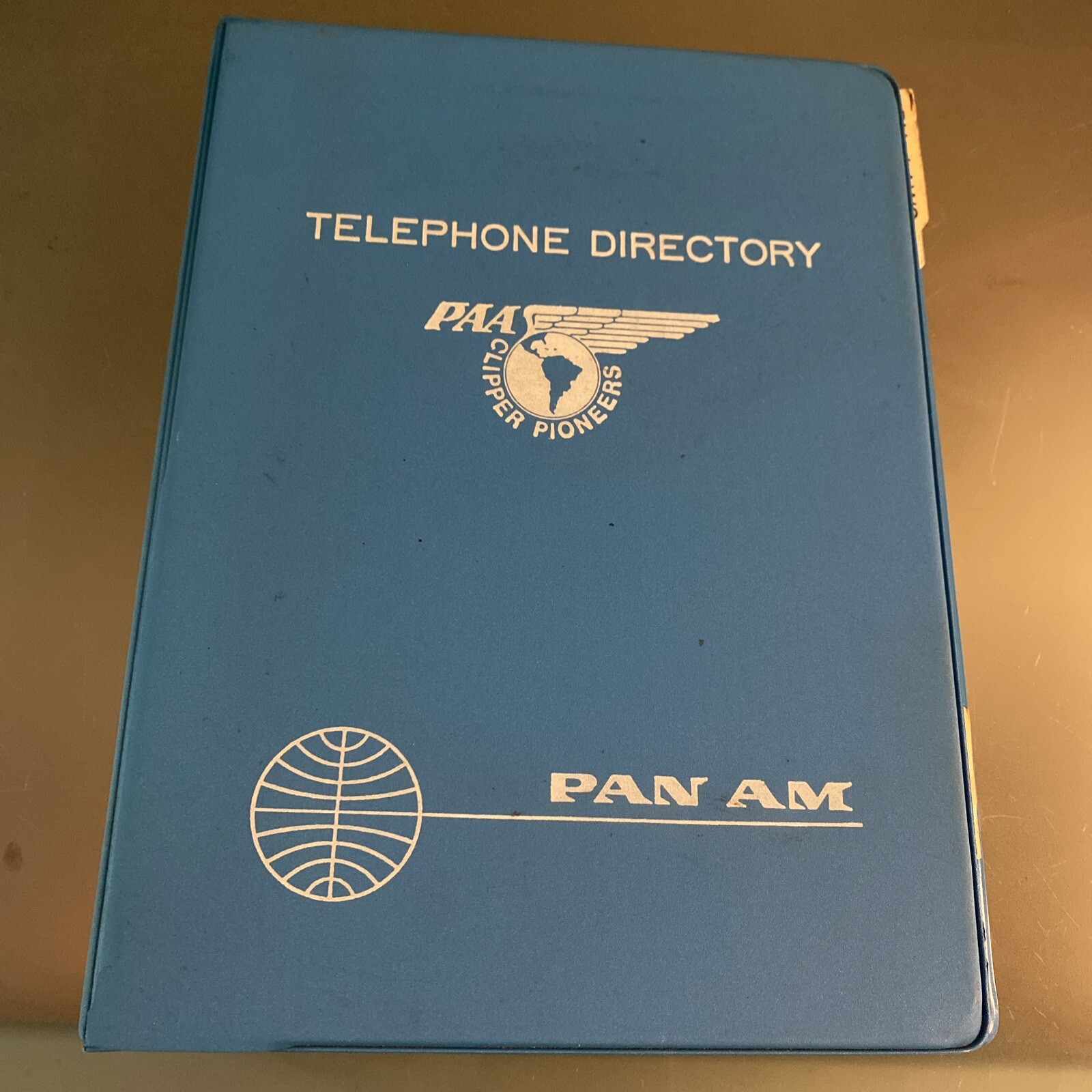 Vintage PAN AM Telephone Directory Binder  Clipper Pioneers, Cover 3 Ring, 6/07