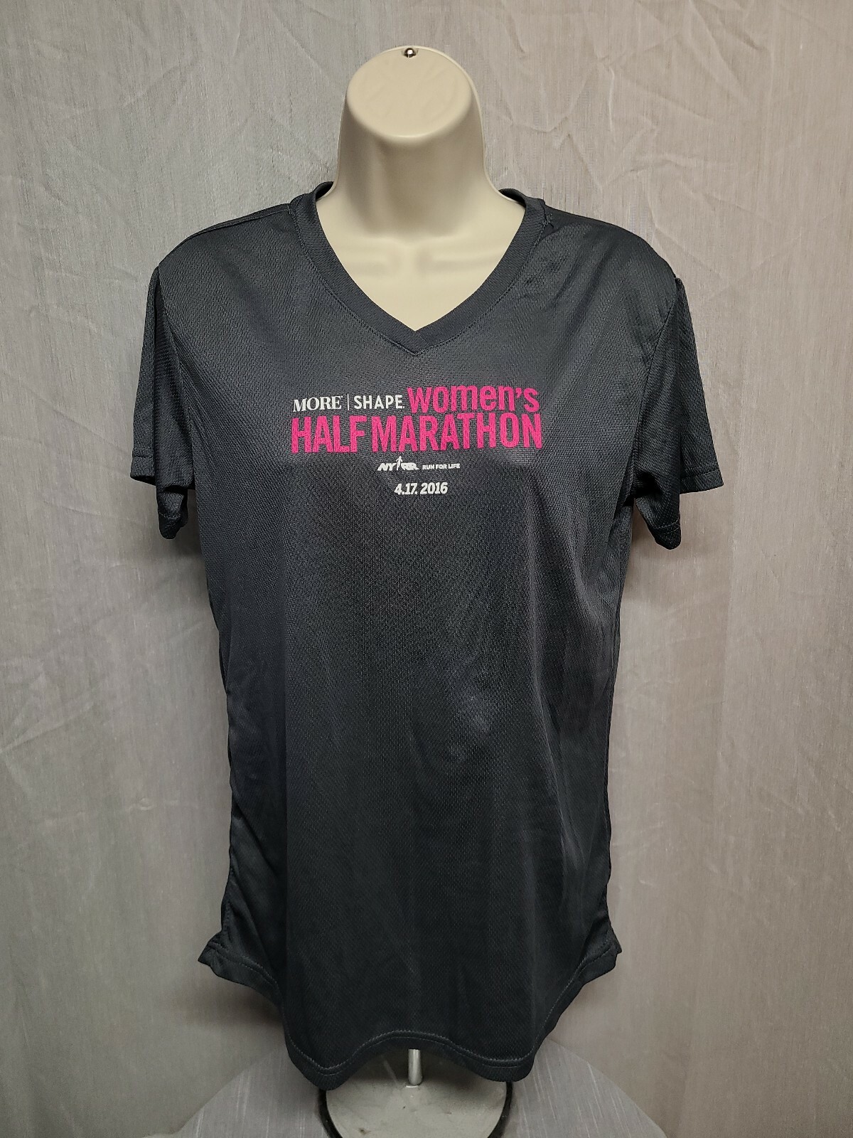 More Shape Half Marathon Womens Large Gray Jersey