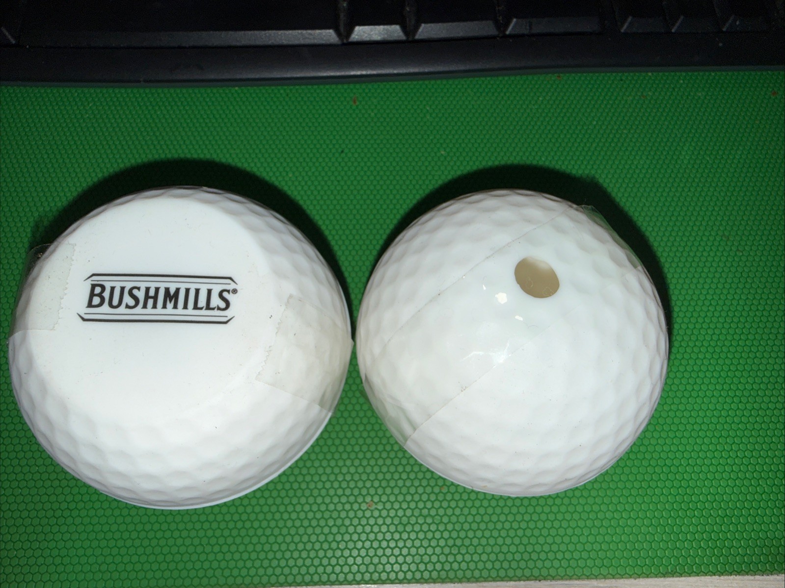 White Bushmills Irish Whiskey Ball Sphere Ice Molds Set Of 2 Rubber brand new 3"