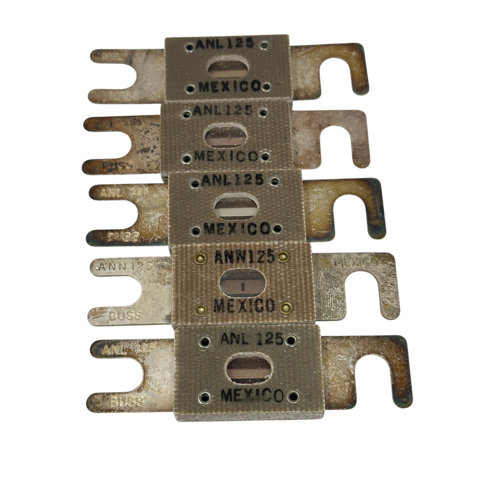 Lot of 5 – Bussmann ANL125 125 Amp ANL Fuses – NABI / Champion / New Flyer