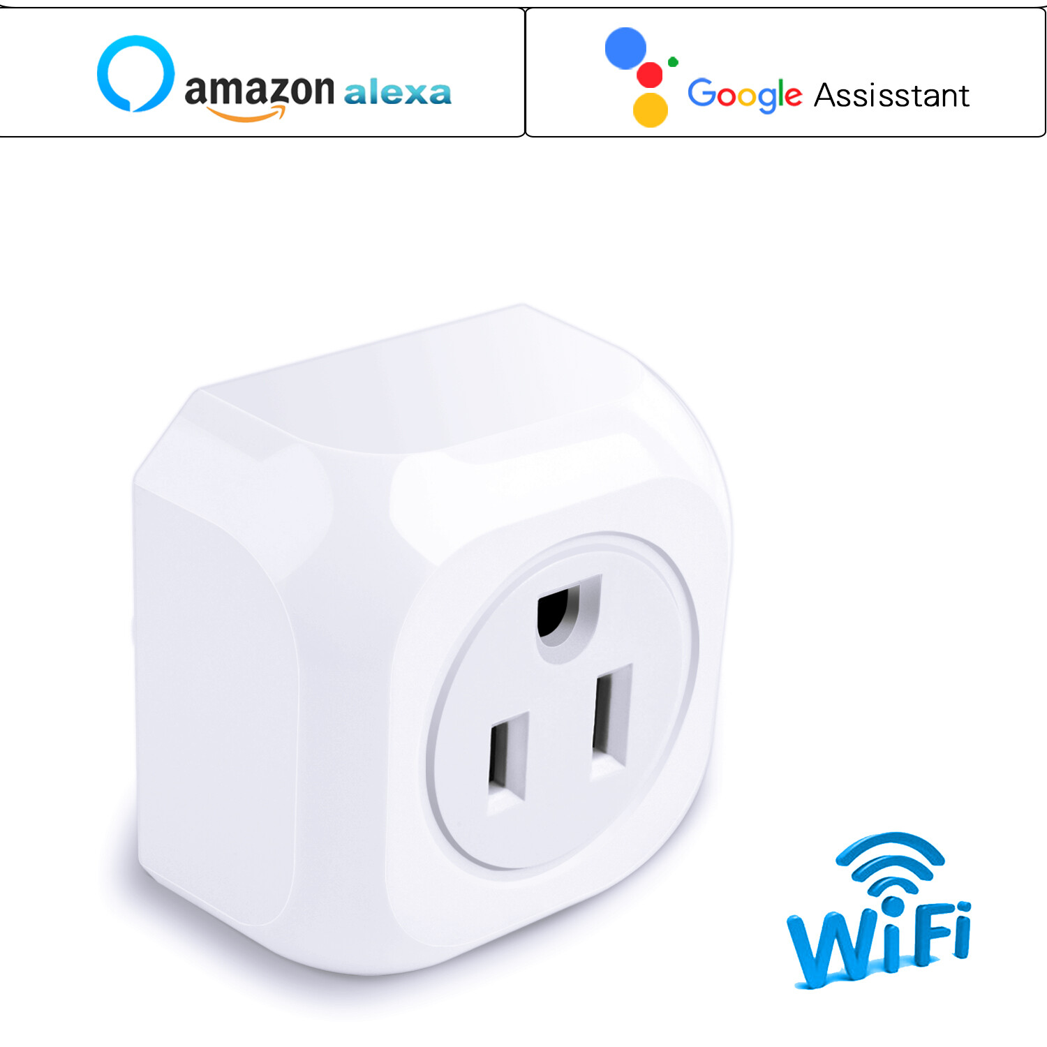 4*Wifi Smart Plug Remote Control US Socket Outlet Support Alexa Echo/Google Home