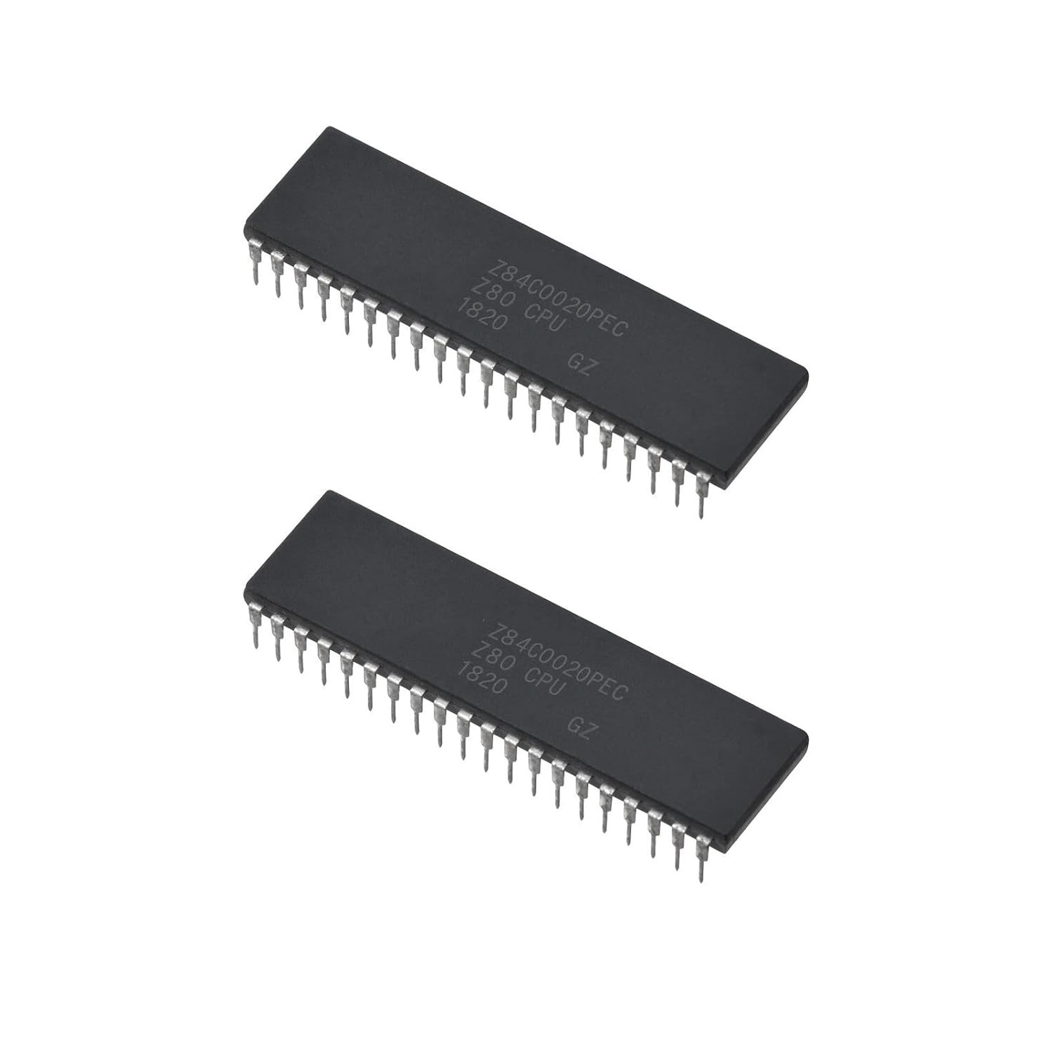 2Pcs Z84C0020PEC Z80 Z80CPU IC CPU Microprocessor 20Mhz,Dip-40.