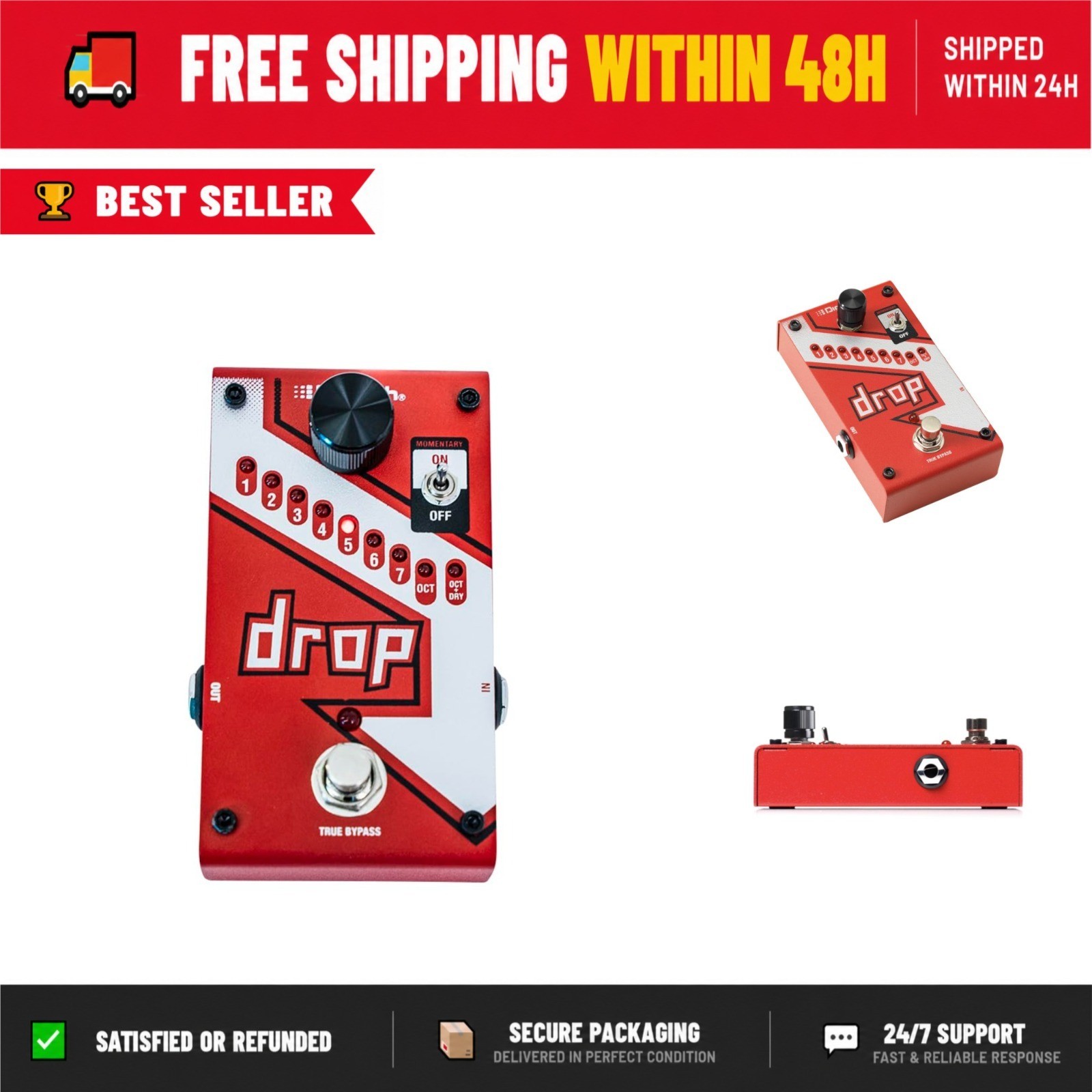 DigiTech DROP Compact Polyphonic Pitch Shifter Pedal