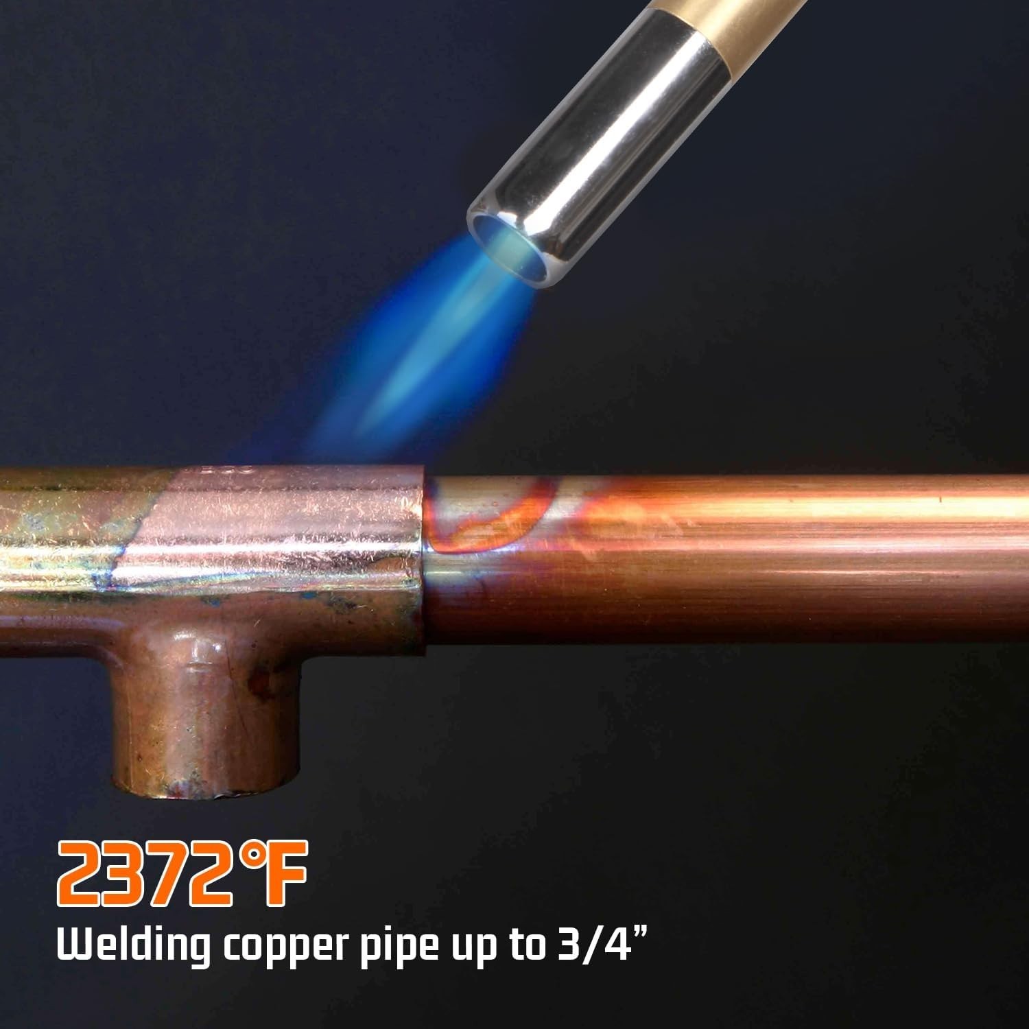 Propane Torch Head with Trigger Start for Versatile Soldering & Welding