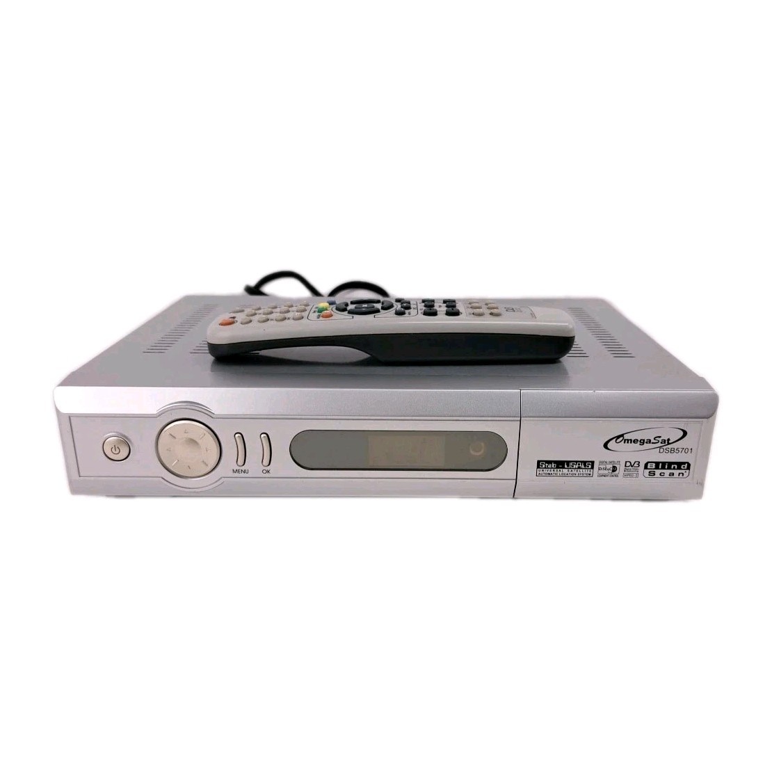 OmegaSat Digital Satellite Reciever With Remote Silver Standard Definition