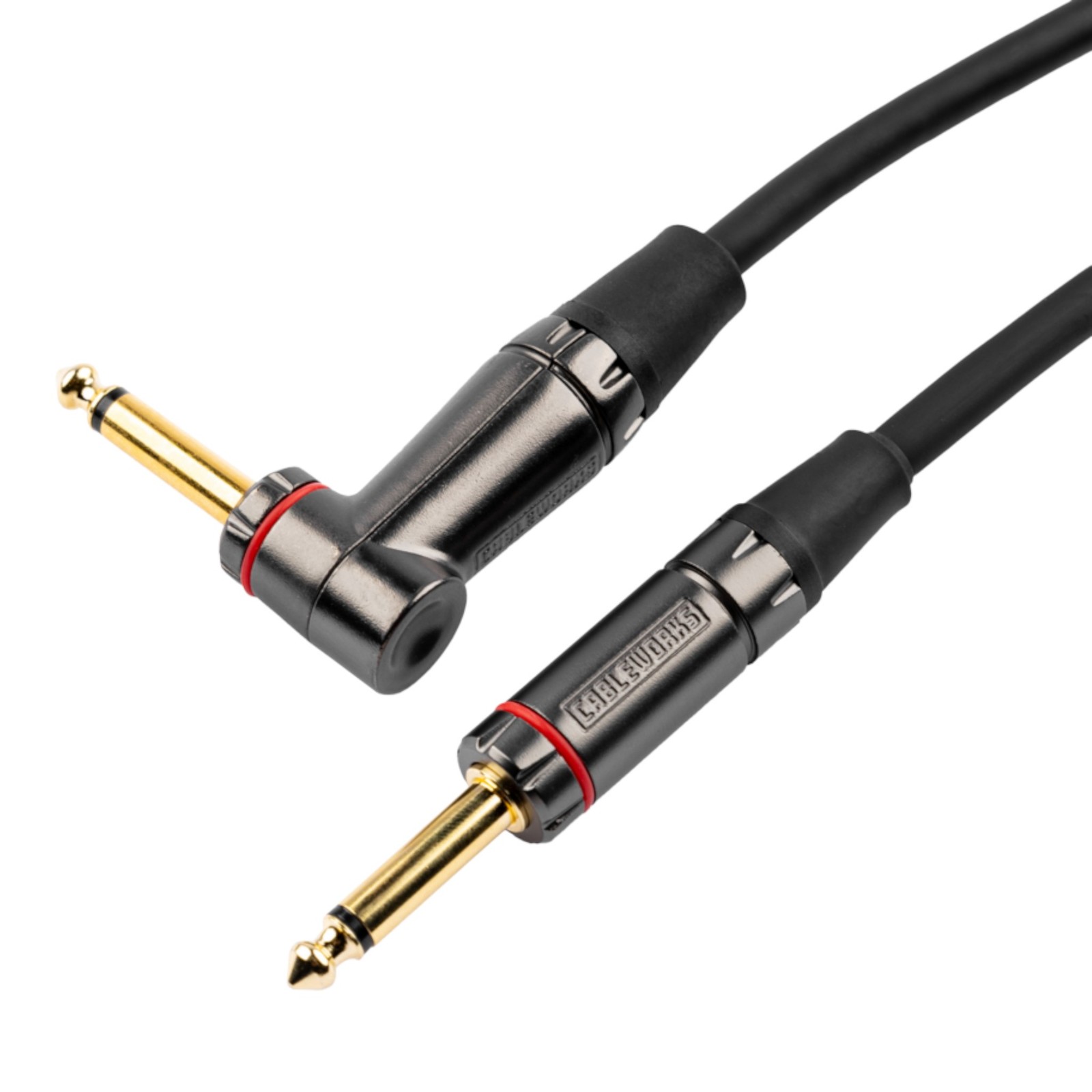 Gator Headliner Series Instrument to Transmitter Cable, 3ft Straight-Right-Angle
