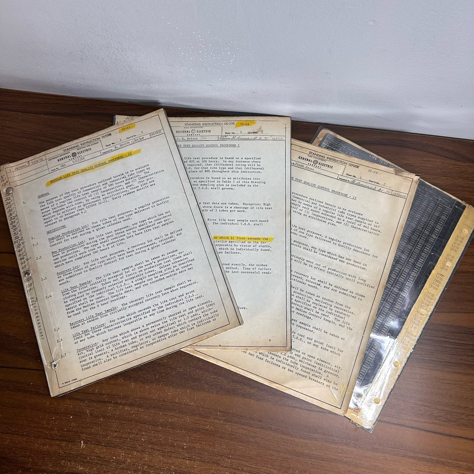 Vintage General Electric Standing Instruction Manuals Tube Division GE 60s 70s