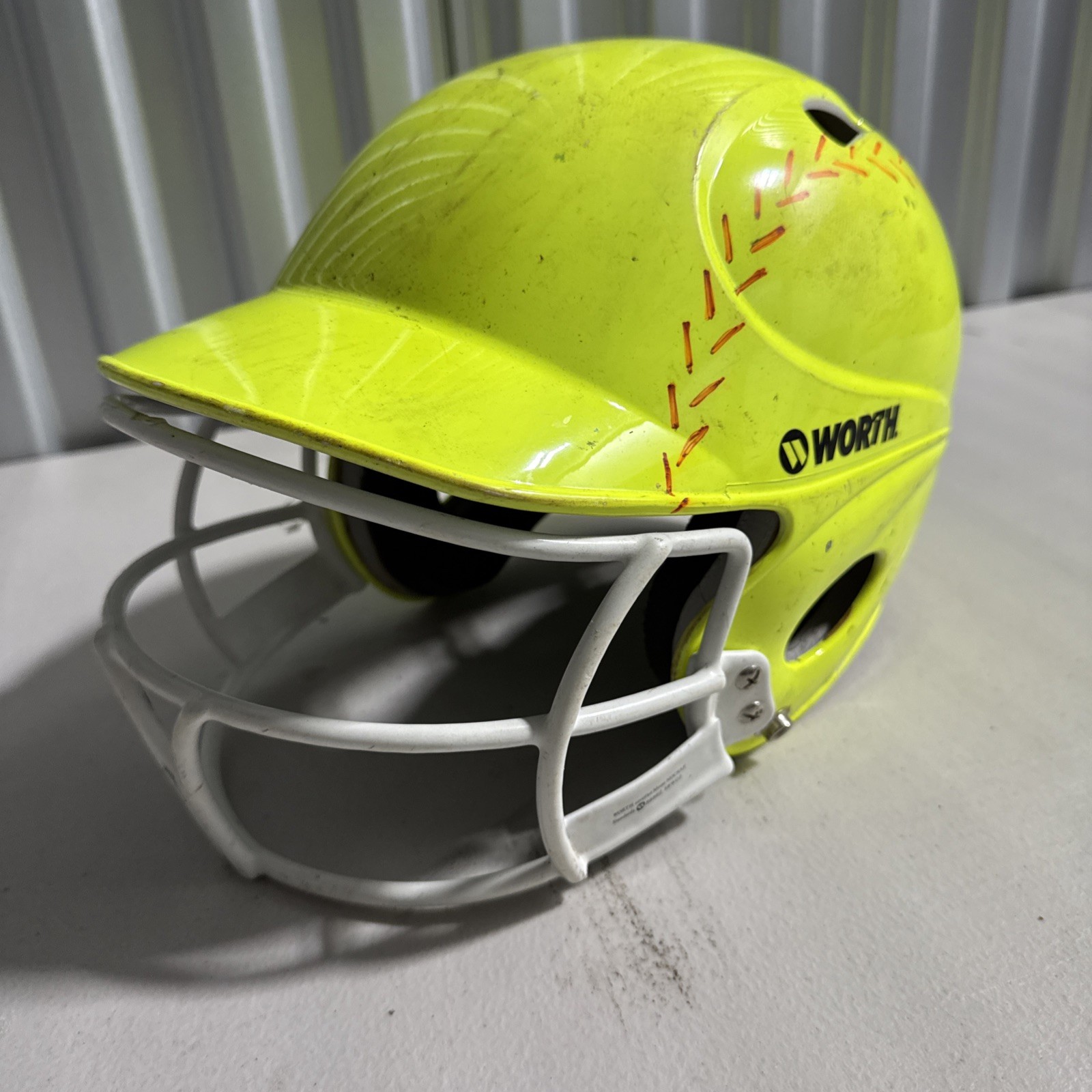 WORTH Low-Profile Youth Batting Helmet W/Wire Guard