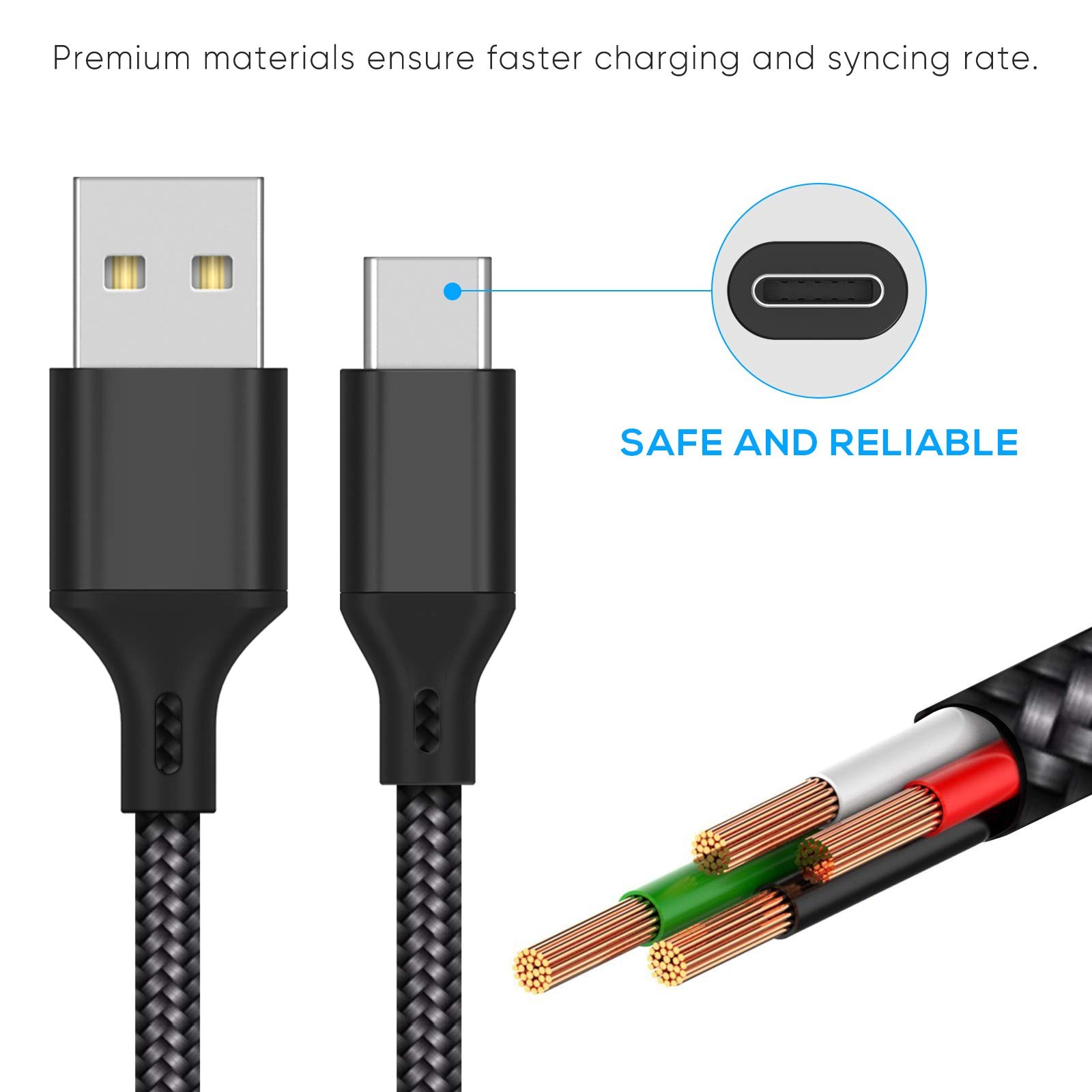 Charging Cable for Xbox Series/ for PS5/PS5 Pro Controller-16.4FT, Replacemen...