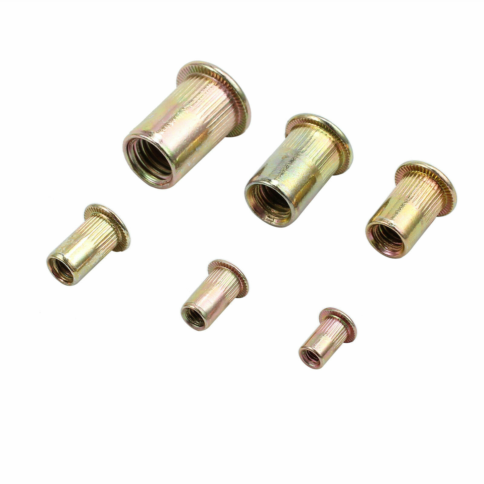 150PCS M3 M4 M5 M6 M8 M10 Rivet Nuts Kit Open End Threaded Rivnut Nutsert Insert