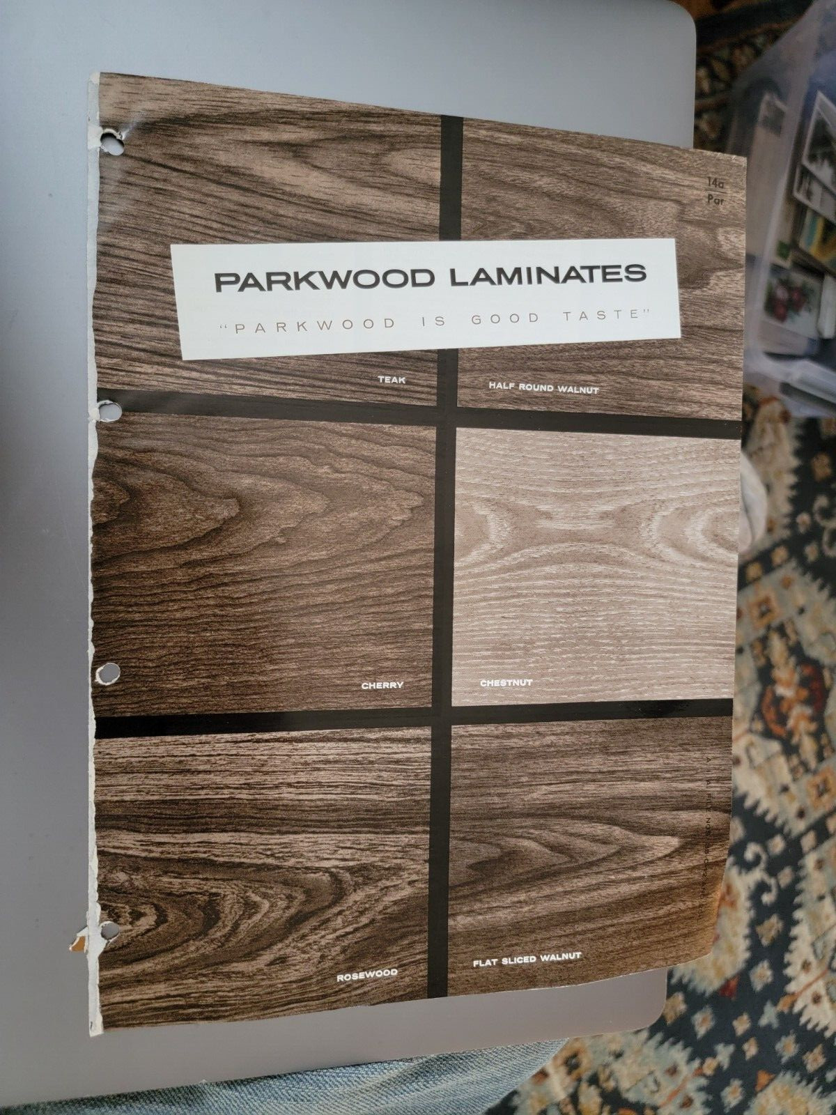 1963 Vintage Parkwood Laminates 4 Page Catalog Brochure