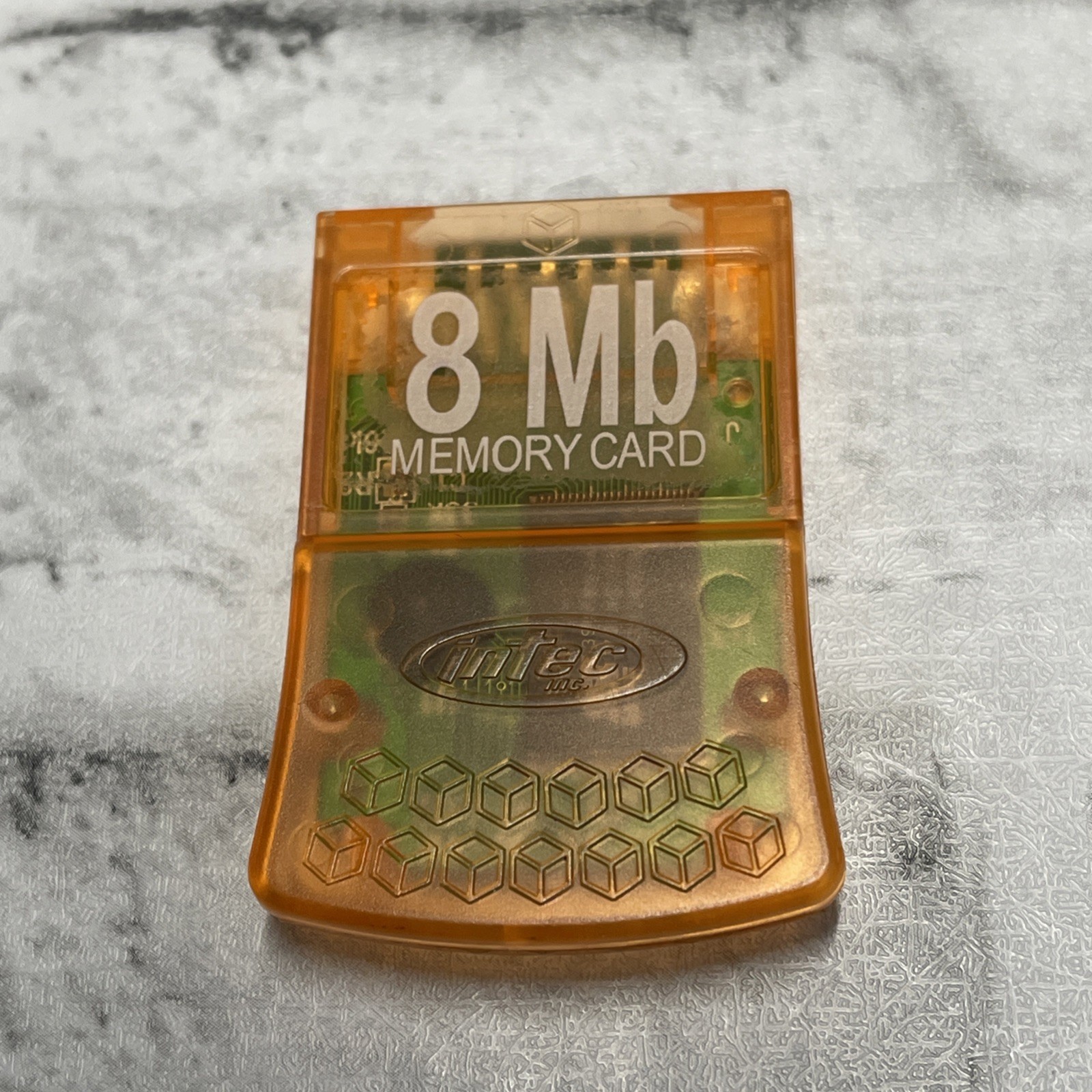 Intec Nintendo GameCube Orange 8 MB Memory Card GC-5120-D Tested Working
