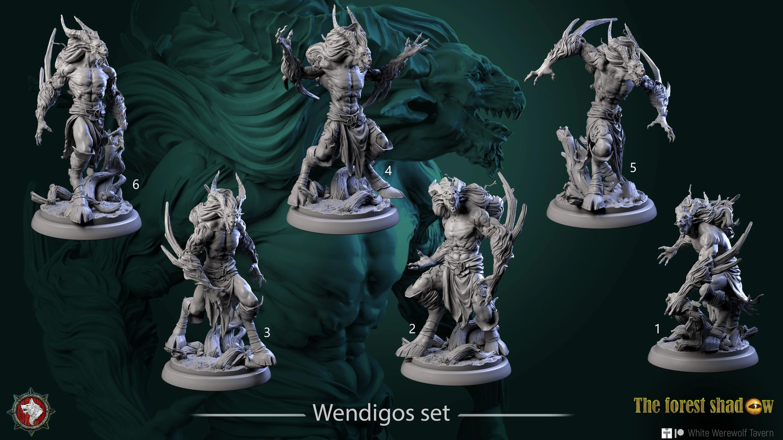 Wendigos Set - Resin Tabletop Miniature
