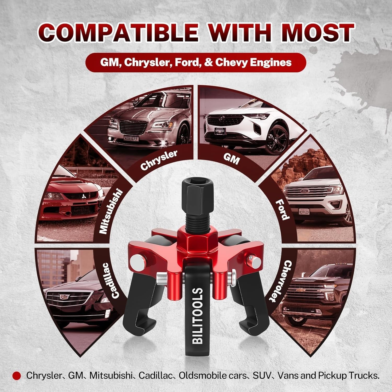 Professional-Grade Harmonic Balancer Puller Set for Chevy, Ford, and More