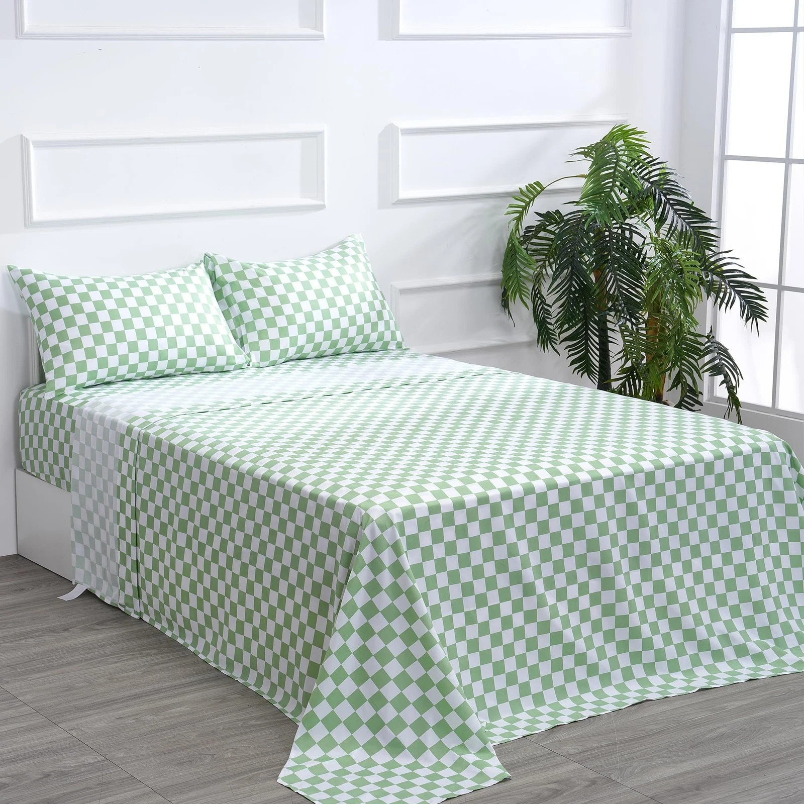 Queen Size Sheet Set 4 Piece -Microfiber Soft Durable Bedding Sheet SetDeep P...