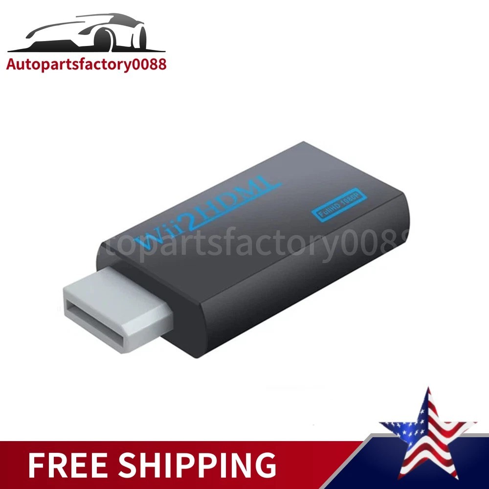 NEW Wii2HDMI Portable For Wii To HDMI Full HD Converter Audio Output Adapter TV