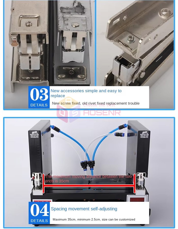 110V Three-head Pneumatic Stapler Binding Machine Automatic Electric Stapler