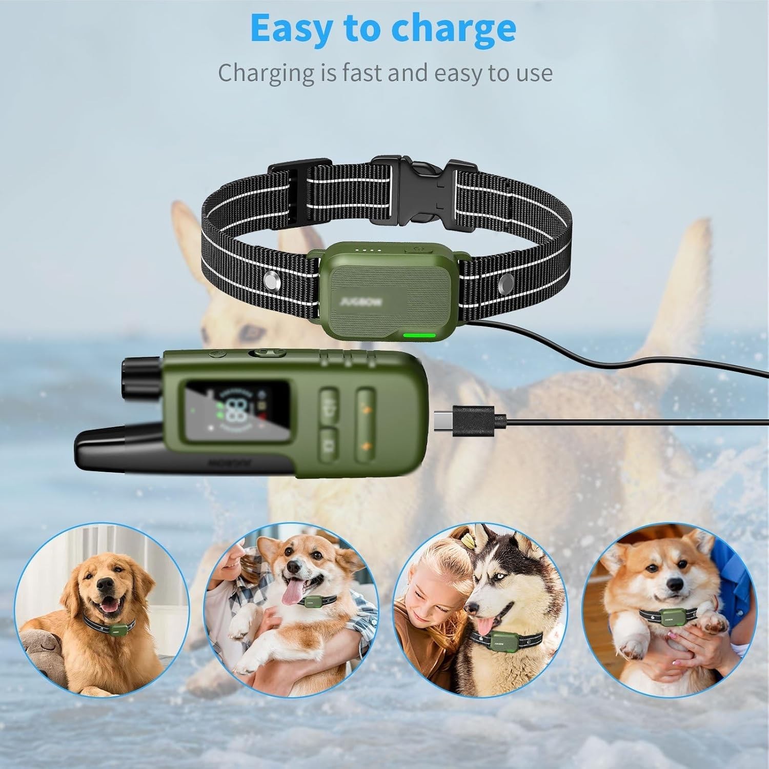 for Jugbow Dog Shock Collar Charger Replacement, Power Cable Compatible with Jug