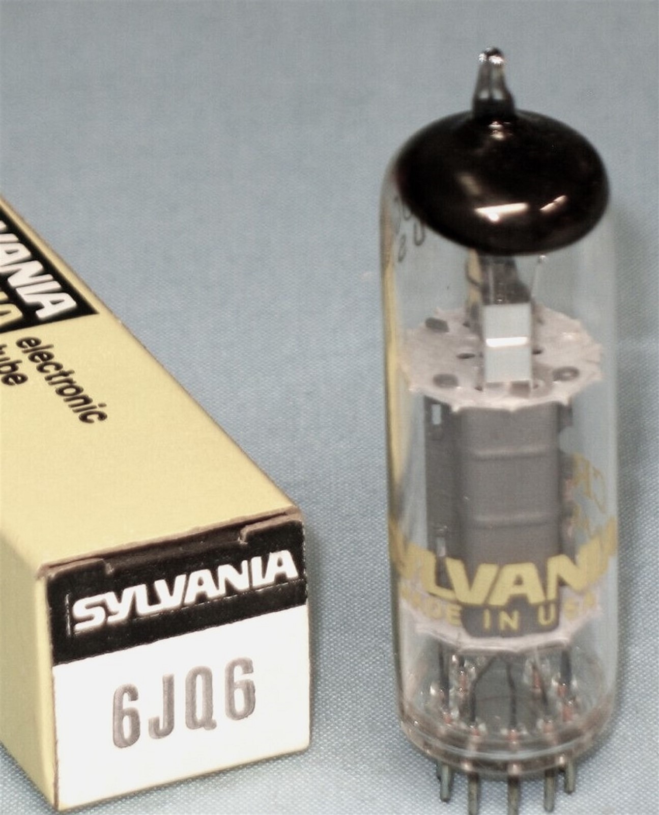 6JQ6 TUBE SYLVANIA NIB TESTED & BOXED VINTAGE COMMERCIAL SURPLUS