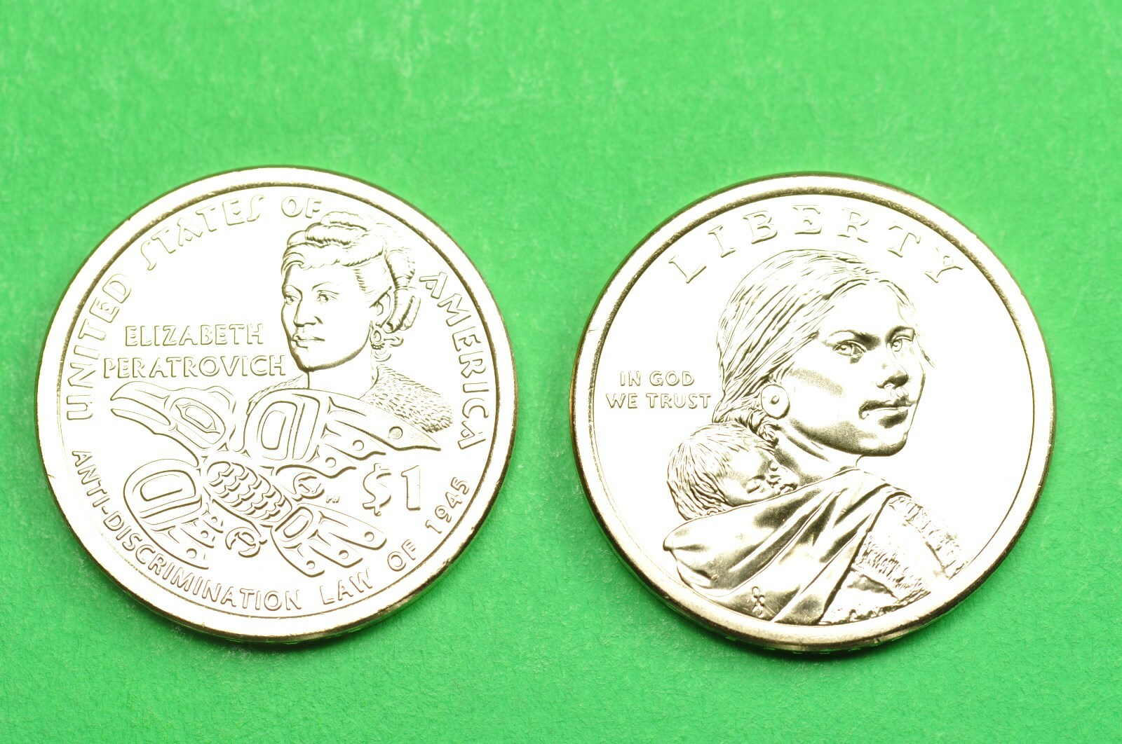 2020- P&D BU Mint State (Native American/Sacagawea) US One Dollars (2 Coins)