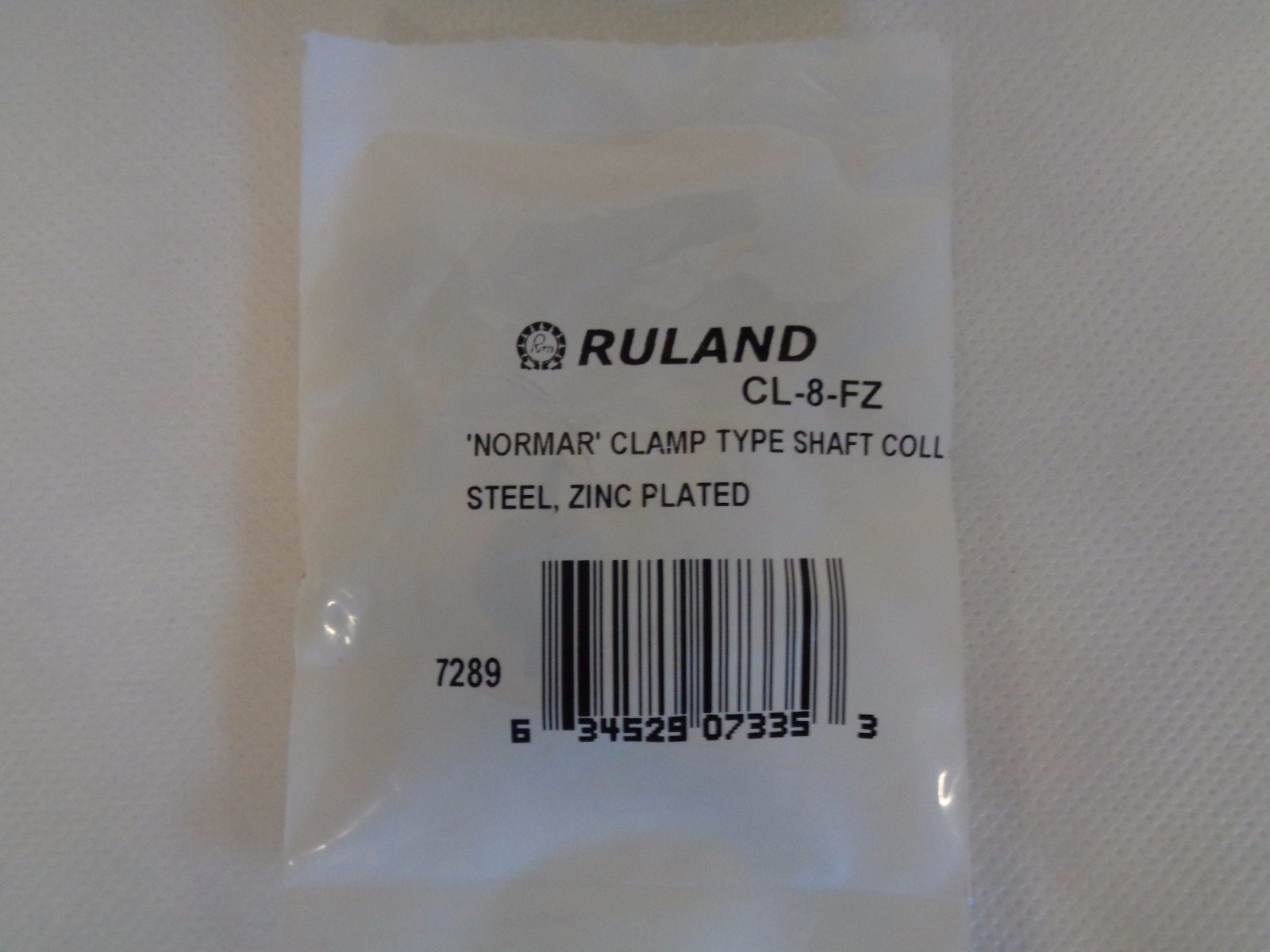 NEW RULAND CL-8-FZ NORMAR CLAMP TYPE  SHAFT COLLAR