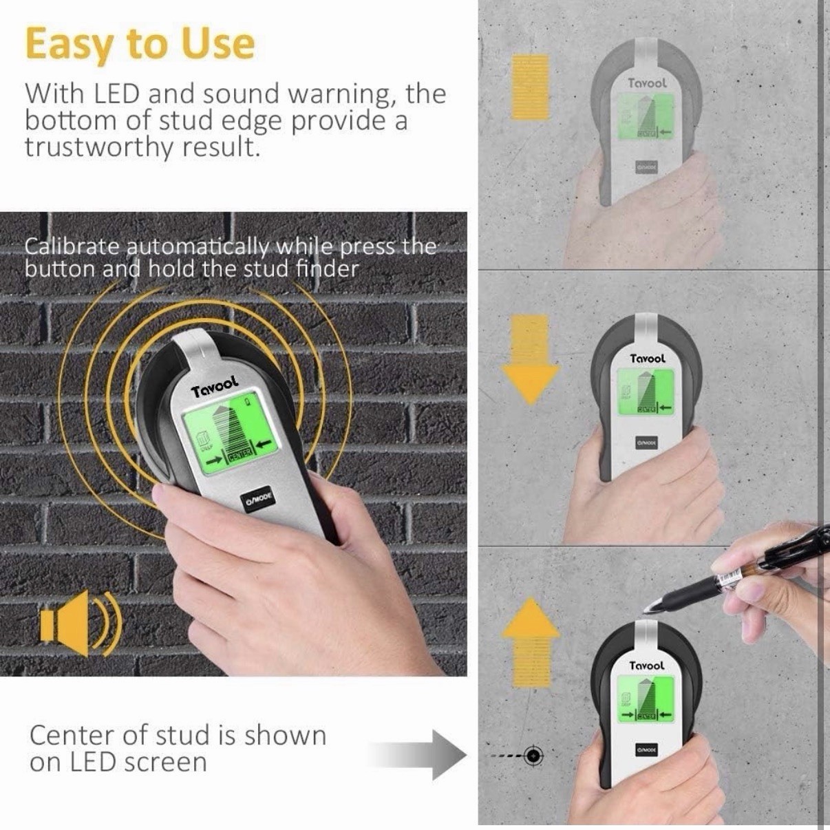 Stud Finder Sensor Wall Scanner - 4 in 1 Electronic Stud Sensor Beam Finders