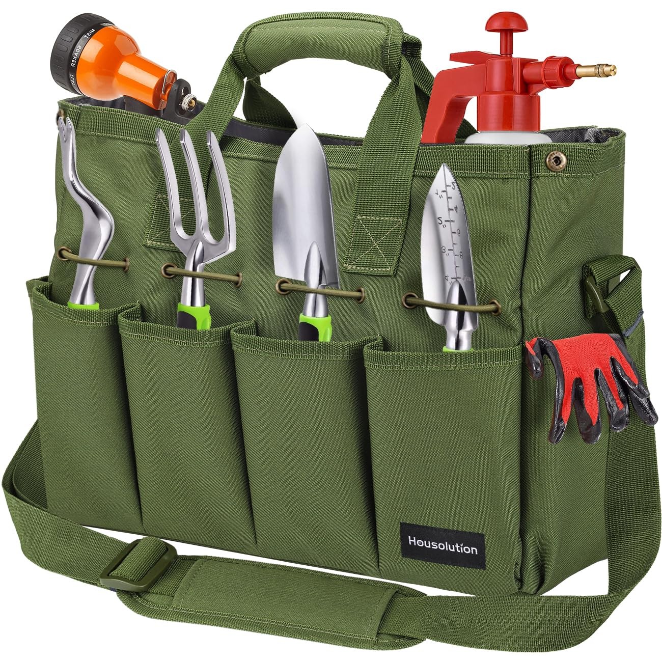 Garden Tote Bag, 900D Standable Gardening Tool Bag, Garden Tote Storage Bag w...