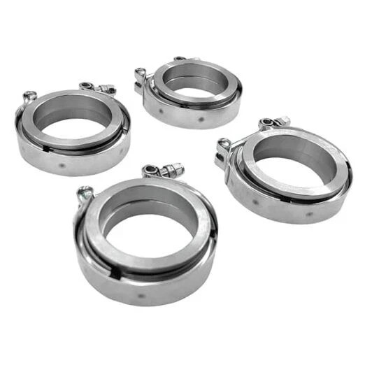 2.25 Inch V Band Clamp 4Pcs with Flange Male Female, 2.25 V Band 2.25 inch*4
